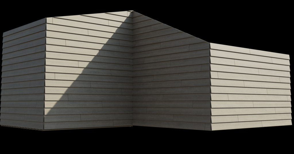 Clapboard siding planks with automatic rotation