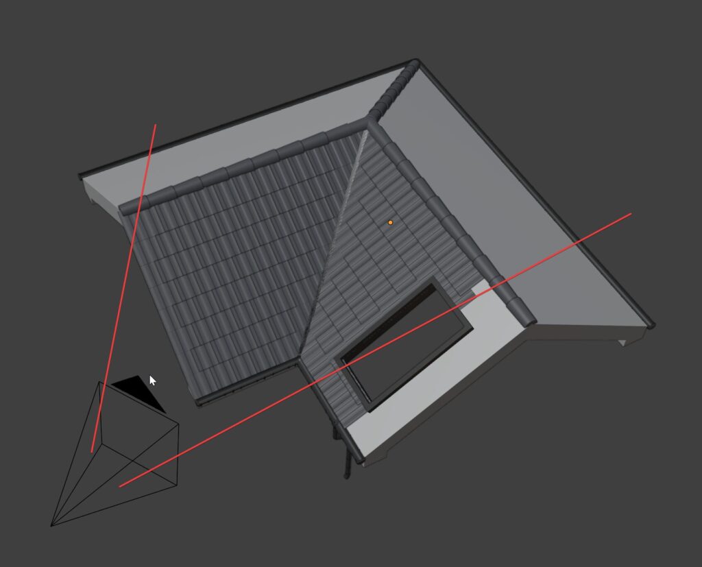 The camera culling settings, with tiles outside the camera frustum hidden in the viewport.